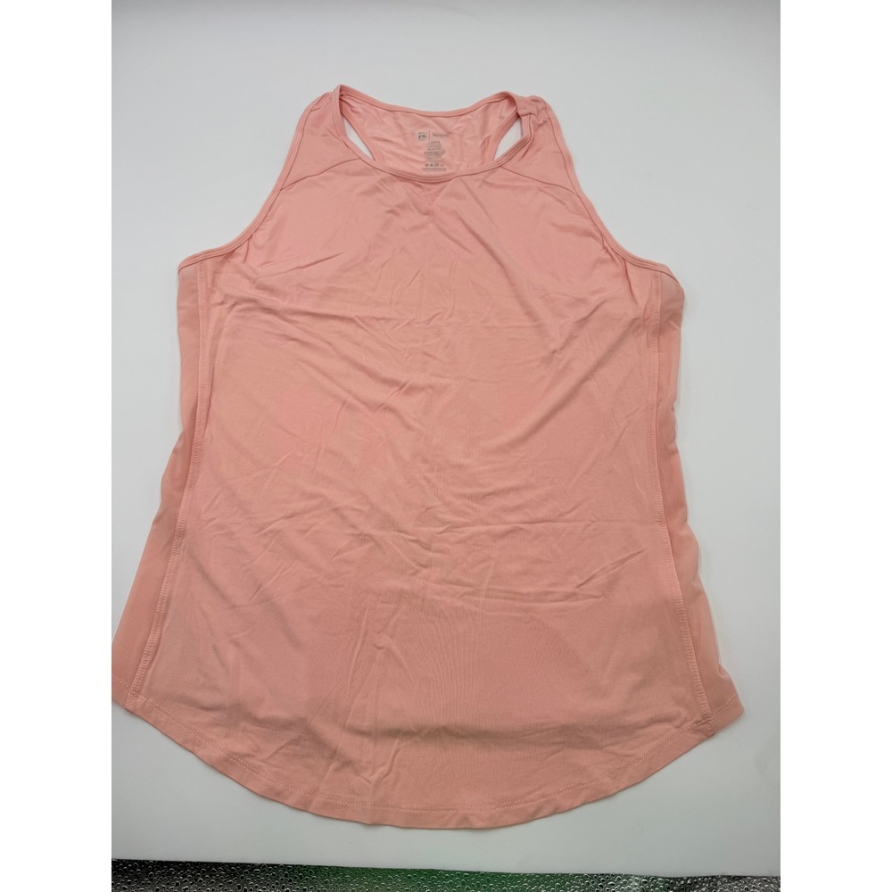 Buffbunny Collection Spin Tank Pink Racerback Athletic Mesh Panels Large